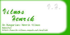 vilmos henrik business card